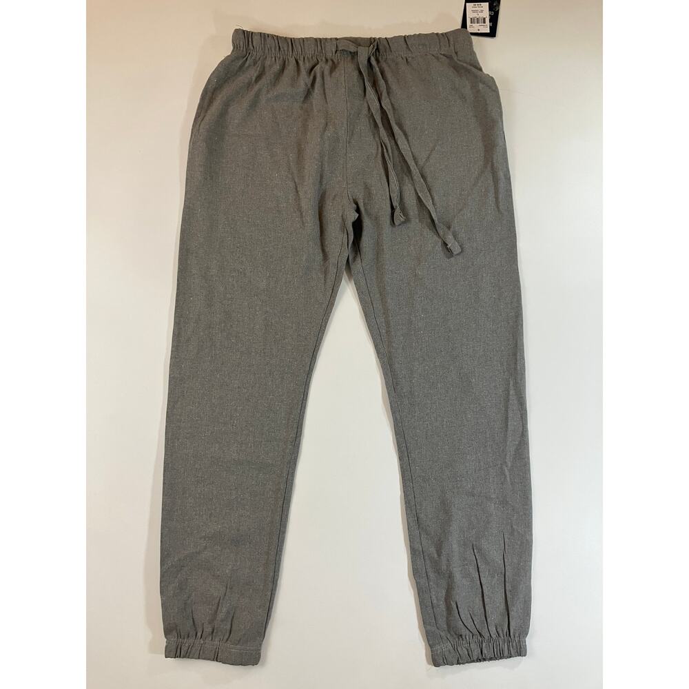 Bottoms Out Outdoor Collection Men's L Gray Woven Twill Joggers NWT Drawstring